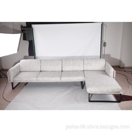 Modern sofa metal frame 202 otto 3 seater sofa with chaise